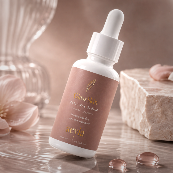 AEVIA GlassSkin Renewal Serum - Retinol and Peptide Face Serum